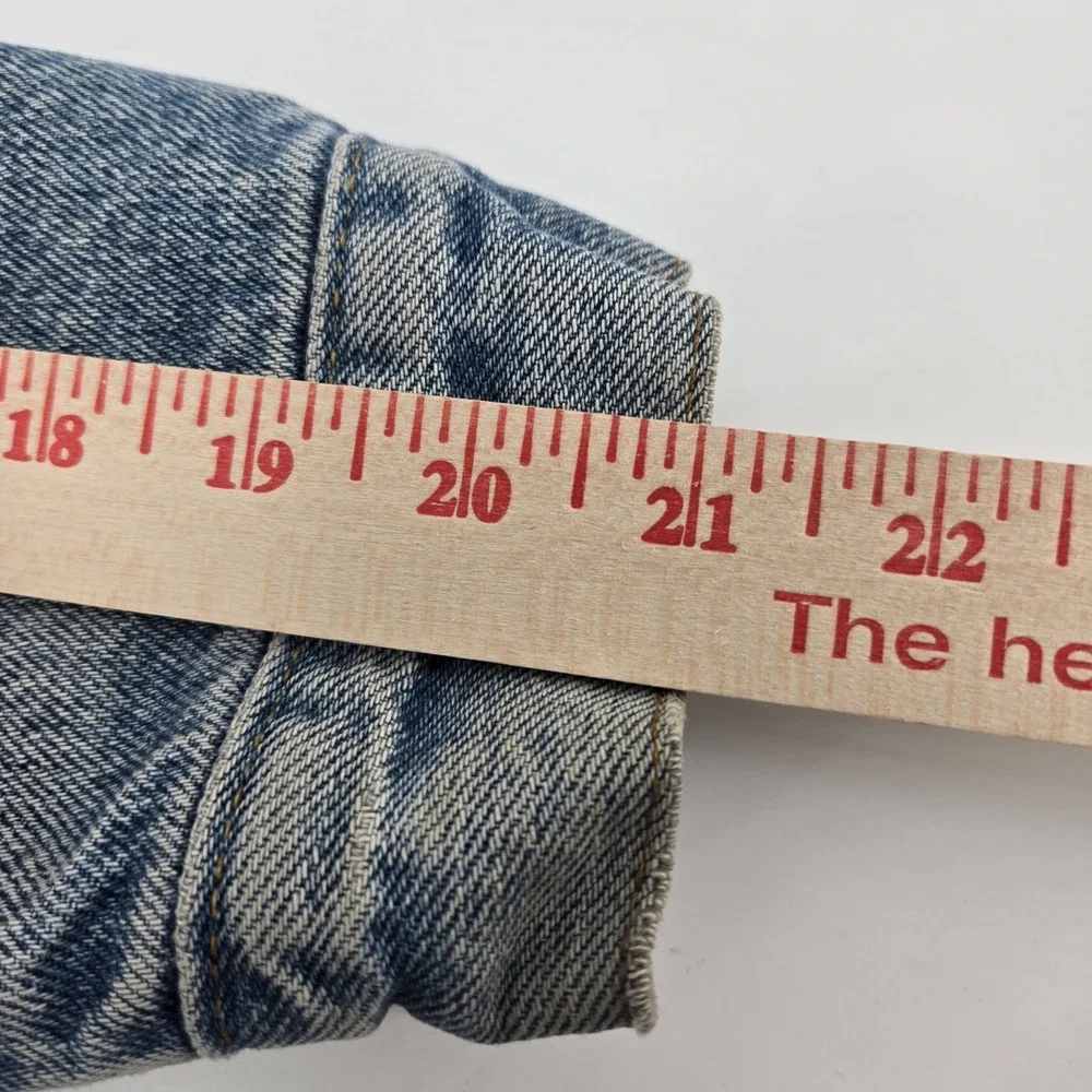 Vtg Levis Jacket Denim Trucker 80s 90s 70507-0314 USA Distressed Fade Blanket M